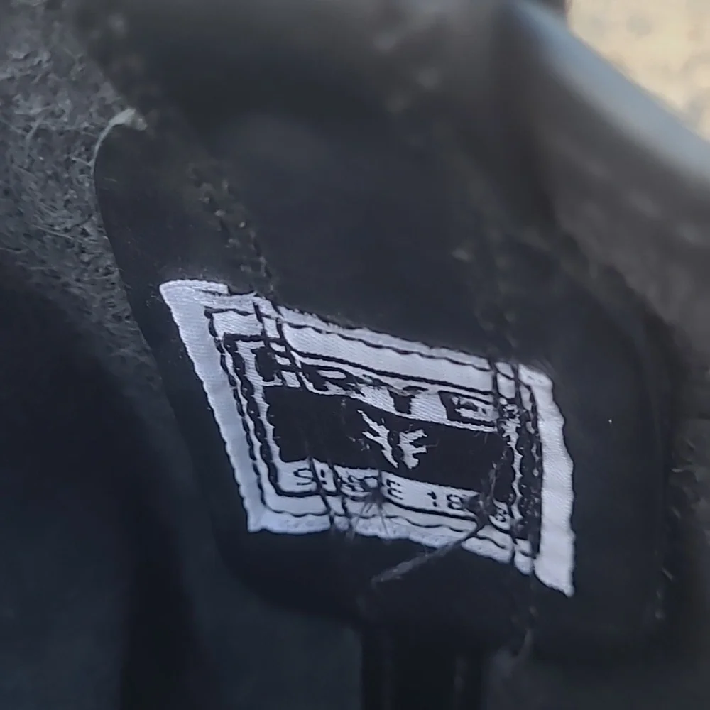 NWOT FRYE Black Leather Harness Boots